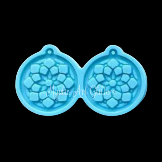 Circle Flower Silicone Earring Mould