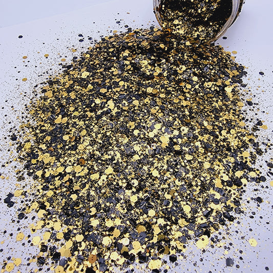 Biodegradable Glitter - Gold & Black Mix